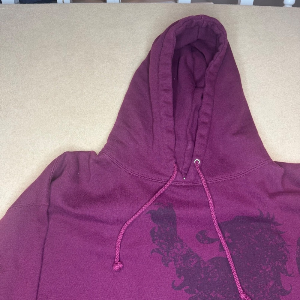 Game of Thrones HBO House Lannister Lion Hoodie Maroon Burgundy Mens XL Pullover
